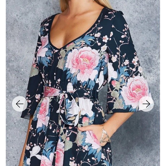 Blackmilk KOSON FLOWERS KIMONO PLAYSUIT - LIMITED - Picture 5 of 7